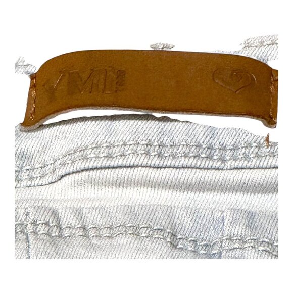 Ymi Wannabettabutt Light Wash Distressed Denim Jeans Womens Straight Leg Size 9 - Picture 3 of 6